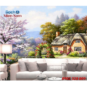 Tranh gạch 3d đồng quê ốp tường DQ82