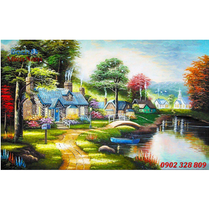 Tranh gạch 3d đồng quê ốp tường DQ89