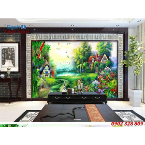Tranh gạch 3d đồng quê ốp tường DQ94