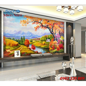 Tranh gạch 3d đồng quê ốp tường DQ69