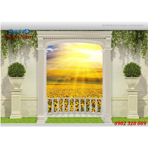 Tranh gạch 3d Hoa Hướng Dương HHD44