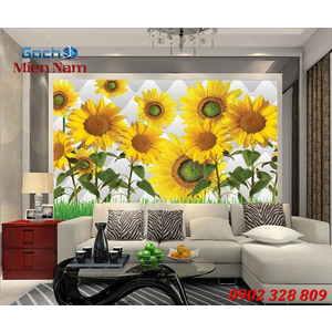 Tranh gạch 3d Hoa Hướng Dương HHD65