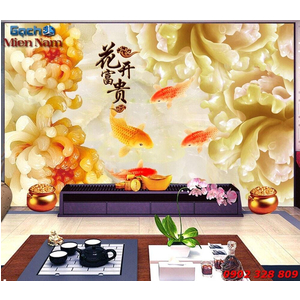 Tranh Gạch 3d Hoa Mẫu Đơn HMD45