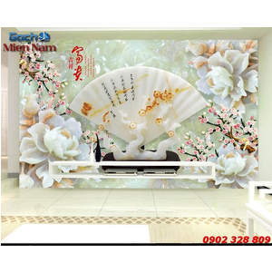 Tranh Gạch 3d Hoa Mẫu Đơn HMD46