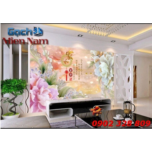 Tranh Gạch 3d Hoa Mẫu Đơn HMD30