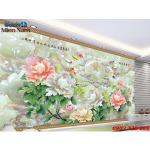 Tranh Gạch 3d Hoa Mẫu Đơn HMD37
