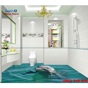 Tranh Gạch 3D Lát Nền Cá Heo SDD46