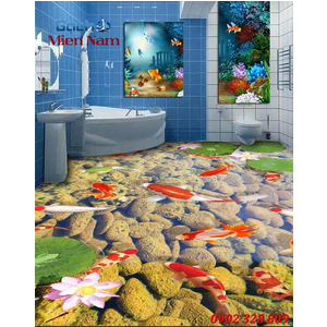 Tranh gạch 3d mẫu cá CKM121