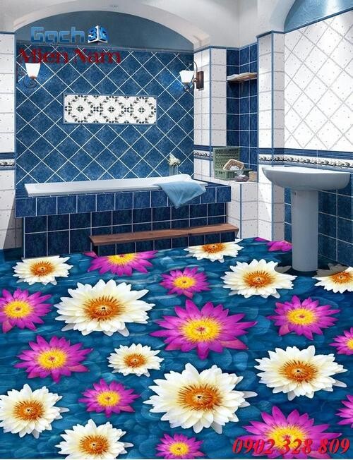 Tranh gạch 3d nhà hàng khách sạn