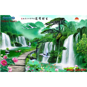 Tranh gạch 3d núi sông STM75