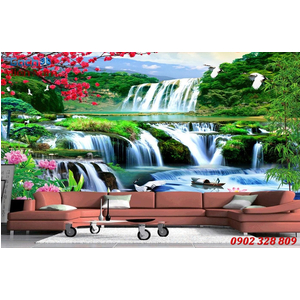 Tranh gạch 3d núi sông STM99