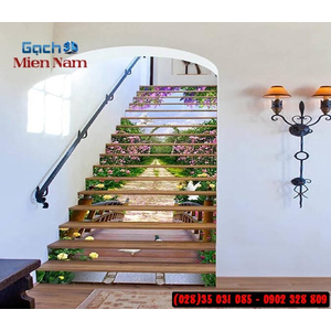 Tranh gạch 3d ốp bậc cầu thang BCT111