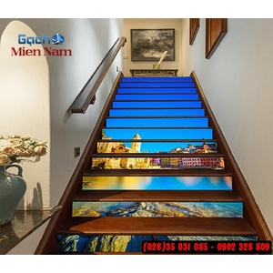Tranh gạch 3d ốp bậc cầu thang BCT114