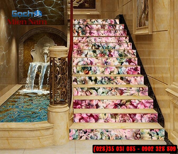 Tranh gạch 3d ốp bậc cầu thang BCT99