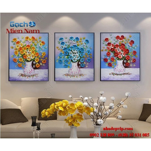 Tranh gạch 3d ốp tường bộ tam BTT134