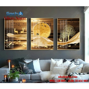 Tranh gạch 3d ốp tường bộ tam BTT143