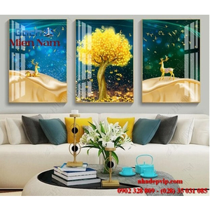 Tranh gạch 3d ốp tường bộ tam BTT162