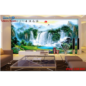 Tranh gạch 3d phòng khách STM214