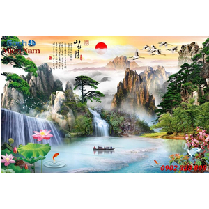 Tranh gạch 3d phòng khách STM218