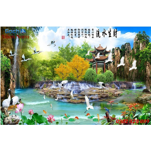 Tranh gạch 3d phòng khách STM219