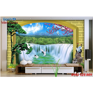 Tranh gạch 3d phòng khách STM221