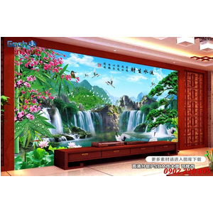 Tranh gạch 3d phòng khách STM225