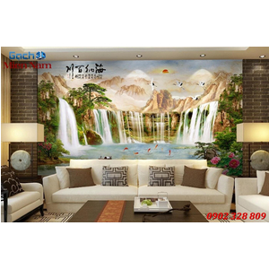 Tranh gạch 3d phòng khách STM226