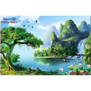 Tranh gạch 3d phòng khách STM230