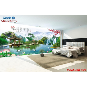 Tranh gạch 3d phòng khách STM234