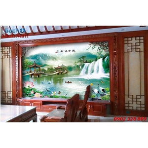 Tranh gạch 3d phòng khách STM236