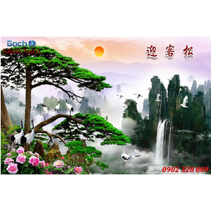 Tranh gạch 3d phòng khách STM237