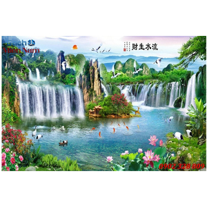 Tranh gạch 3d phòng khách STM241