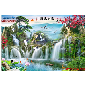 Tranh gạch 3d phòng khách STM247