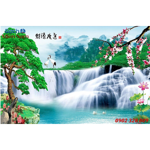 Tranh gạch 3d phòng khách STM248