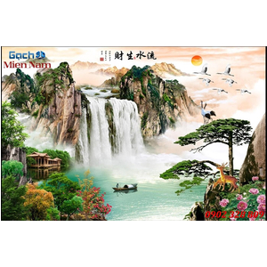 Tranh gạch 3d phòng khách STM249