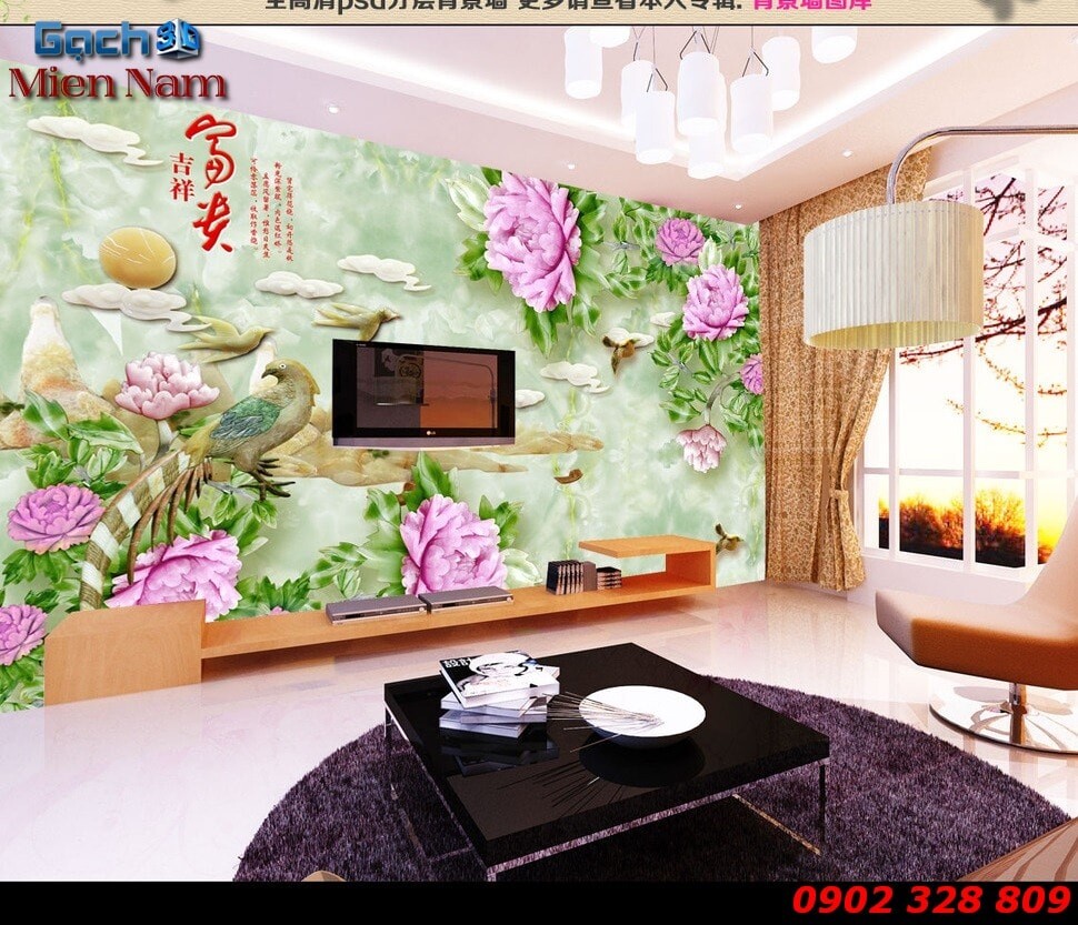 tranh gạch 3d phong thủy cho người tuổi thìn