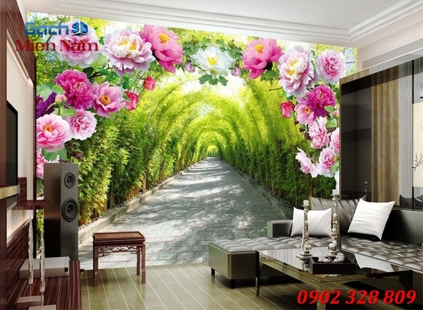 Tranh gạch 5d phòng khách