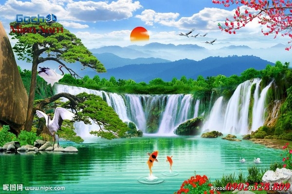 Tranh gạch 5d phòng khách