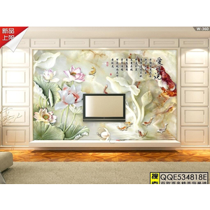 Tranh gạch men 3d Hoa sen HSM43