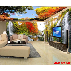 Tranh Gạch Men 3D Mẫu Thác Nước TNM141