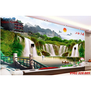 Tranh gạch men 3d sơn thủy STM89