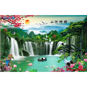 Tranh gạch men 3d sơn thủy STM81