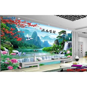 Tranh gạch men 3d sơn thủy STM84