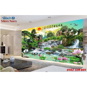 Tranh gạch men 3d sơn thủy STM90