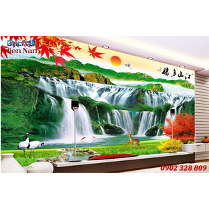 Tranh gạch men 3d sơn thủy STM94