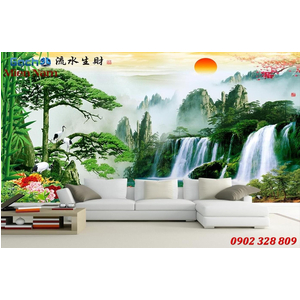 Tranh gạch men 3d sơn thủy STM96