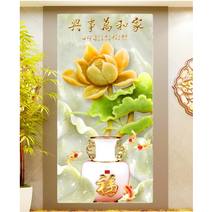 Tranh Gạch Men Hoa Sen HSM66