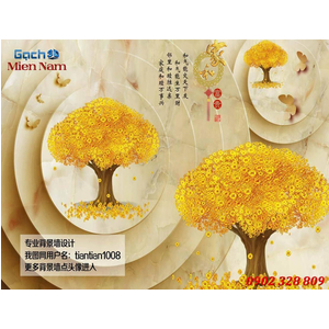 Tranh gạch men kim tiền KTM37