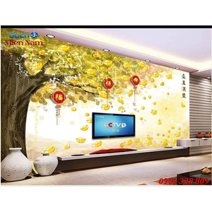 Tranh gạch men kim tiền KTM25