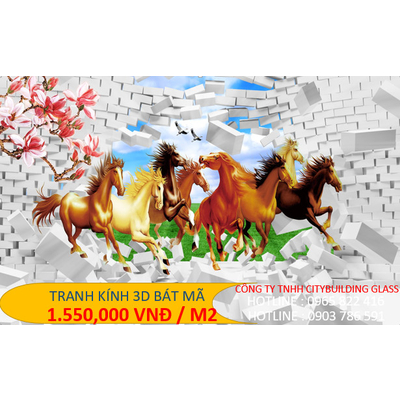 Tranh Kính In 3d Mã Đáo Thành Công